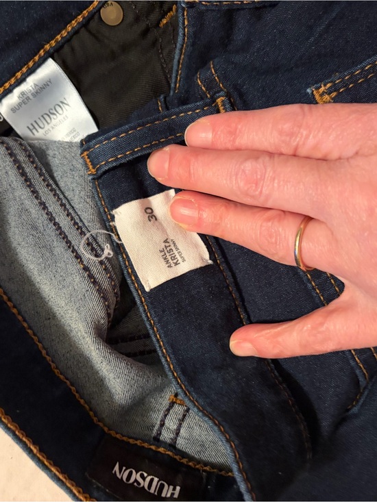 Hudson Jeans Denim - Hudson Jeans Dark Indigo Super Skinny Ankle Jeans - Women sz 10 the Krista